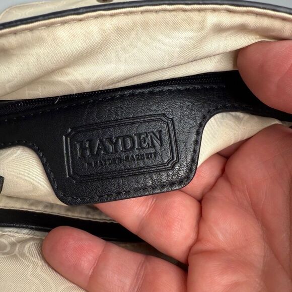 Hayden Harnett Crossbody Black Strap brass Hardware Shoulder Bag HH13764 - Picture 6 of 11